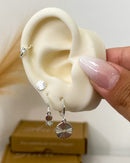 Trio de Brincos Medalhas - Prata - Áurea Acessórios