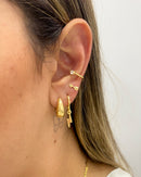 Trio de Brincos Raio - Dourado - Áurea Acessórios