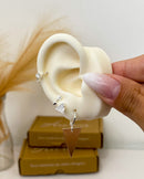 Trio de Brincos Triângulo Chapado - Prata - Áurea Acessórios