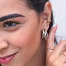 Argolas Tubo Tripla Média - Prata - Áurea Acessórios