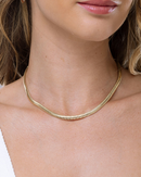 Colar Malha Snake - Semijoia Folheada a Ouro 18k