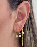 Trio de Argolas Star Corrente - Semijoia Banhado em Ouro 18k