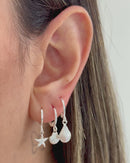 Trio de Brincos Mar - Semijoia Banhado a Prata