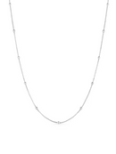 Colar Veneziana Bolinhas 50cm - Semijoia Banhado a Prata