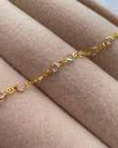 Pulseira Pontos de Luz Com Zircônias - Dourado - Áurea Acessórios