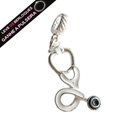 Berloque Pendurado Estetoscópio - Prata - Áurea Acessórios