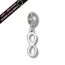 Berloque Pendurado Símbolo Infinito - Aço Inox - Áurea Acessórios