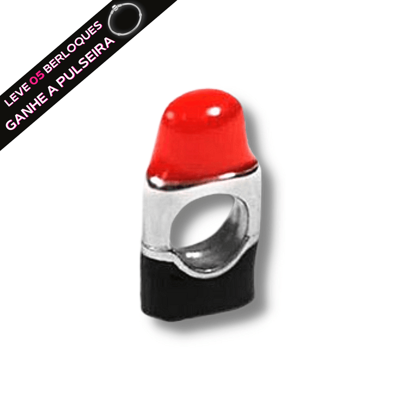 Berloque Separador Batom - Aço Inox - Áurea Acessórios