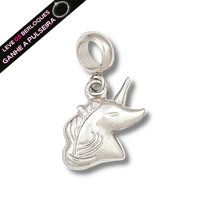 Berloque Pendurado Unicórnio - Aço Inox - Áurea Acessórios