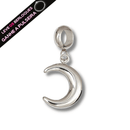 Berloque Pendurado Lua - Aço Inox - Áurea Acessórios