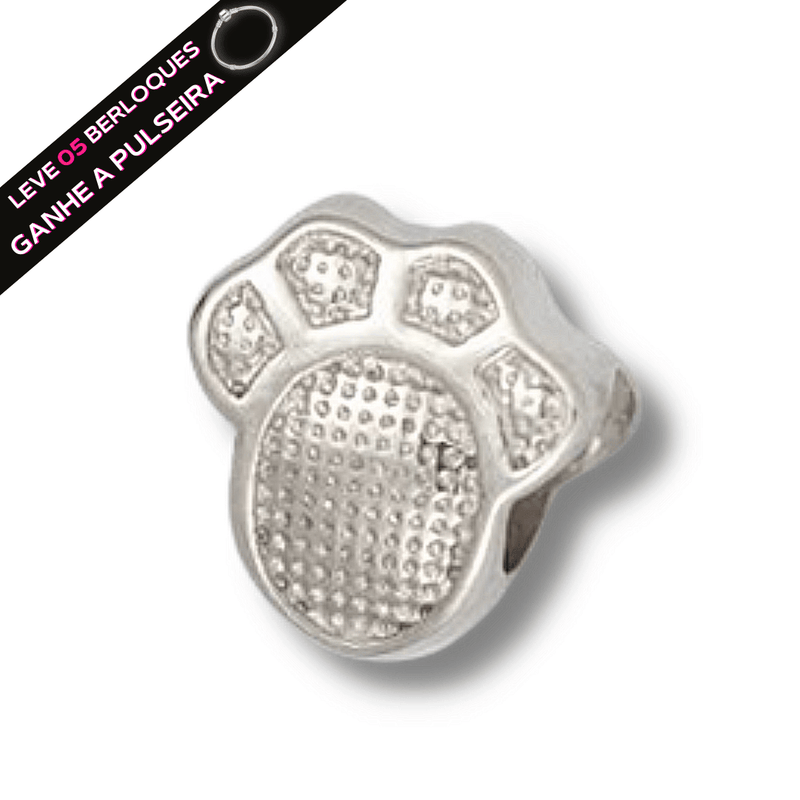 Berloque Pendurado Patinha Pet - Aço Inox - Áurea Acessórios