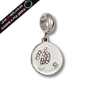 Berloque Pendurado Medalha Saturno - Aço Inox - Áurea Acessórios