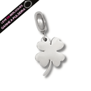 Berloque Pendurado Trevo - Aço Inox - Áurea Acessórios