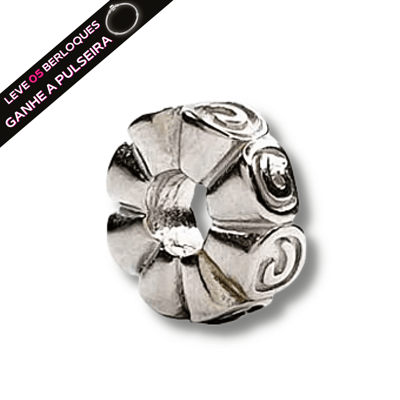 Berloque Separador Detalhado - Aço Inox - Áurea Acessórios