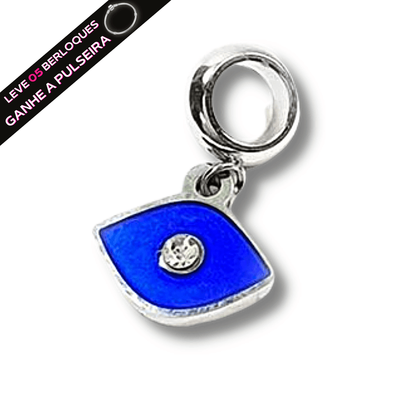 Berloque Pendurado Olho Grego - Aço Inox - Áurea Acessórios