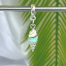 Berloque Pendurado Sorvete Casquinha - Prata - Áurea Acessórios