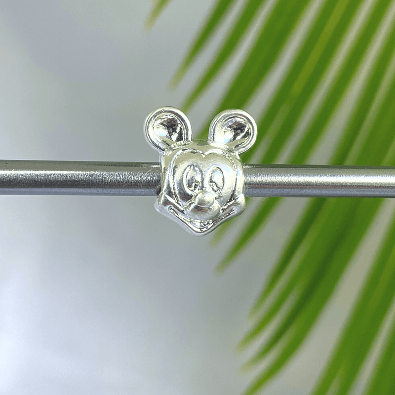 Berloque Separador Cabeça Mickey - Prata - Áurea Acessórios