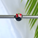 Berloque Separador Cabeça Minnie Resinado - Prata - Áurea Acessórios