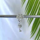 Berloque Separador Coração Cadeado - Prata - Áurea Acessórios