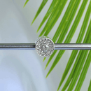 Berloque Separador Esfera Strass - Prata - Áurea Acessórios