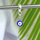 Berloque Banhado a Prata Olho Grego - Prata - Áurea Acessórios