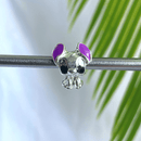 Berloque Banhado a Prata Stitch - Prata - Áurea Acessórios