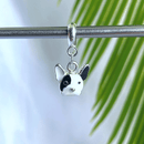 Berloque Bulldog Francês Resinado - Prata - Áurea Acessórios