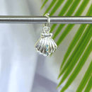 Berloque Pendurado Concha com Pérola - Prata - Áurea Acessórios