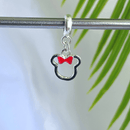 Berloque Pendurado Minnie com Laço - Prata - Áurea Acessórios