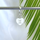 Berloque Pendurado Signo de Gêmeos - Prata - Áurea Acessórios