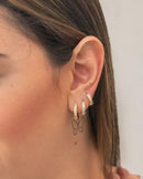 Trio de Brincos de Argolas Mini Círculos Zircônias - Dourado - Áurea Acessórios