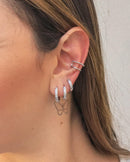 Trio de Argolas Mini Círculos Zircônias - Prata - Áurea Acessórios