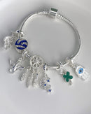 Berloque Pendurado Asas Cravejada - Prata - Áurea Acessórios