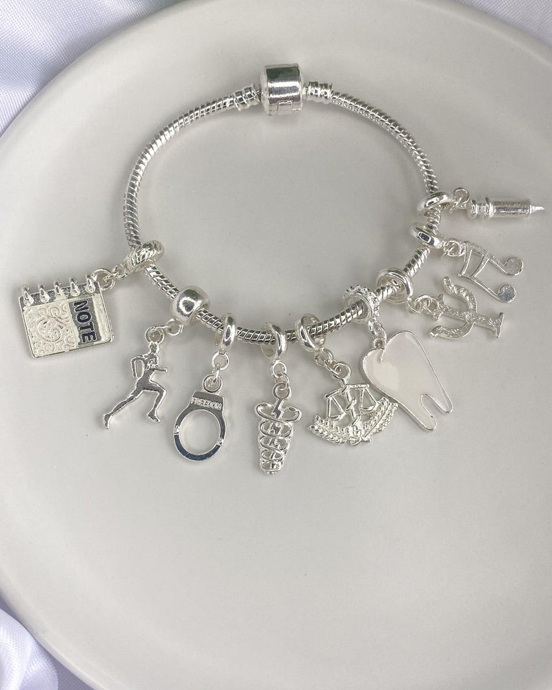 Berloque Banhado a Prata Psicologia - Prata - Áurea Acessórios