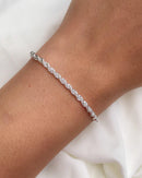 Conjunto Colar + Pulseira Fio Elo Baiano Diamantado - Prata - Áurea Acessórios