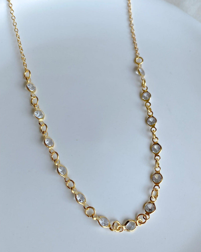 Choker Ponto de Zircônia - Dourado - Áurea Acessórios