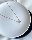 Colar Pingente Quadrado Zircônia - Dourado - Áurea Acessórios