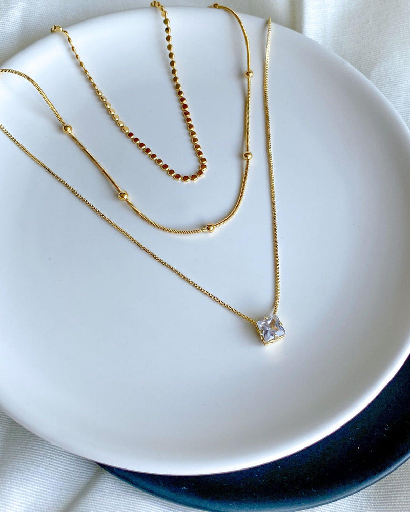 Conjunto de Colares Minimalista - Dourado - Áurea Acessórios