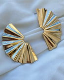 Brinco Leque Sol - Dourado - Áurea Acessórios