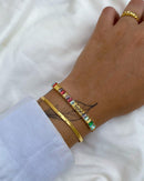 Conjunto de Pulseira Riviera Baguete - Dourado - Áurea Acessórios