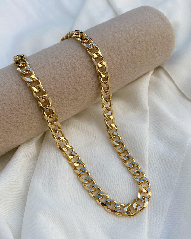 Colar Corrente de Elos Grossos - Dourado - Áurea Acessórios