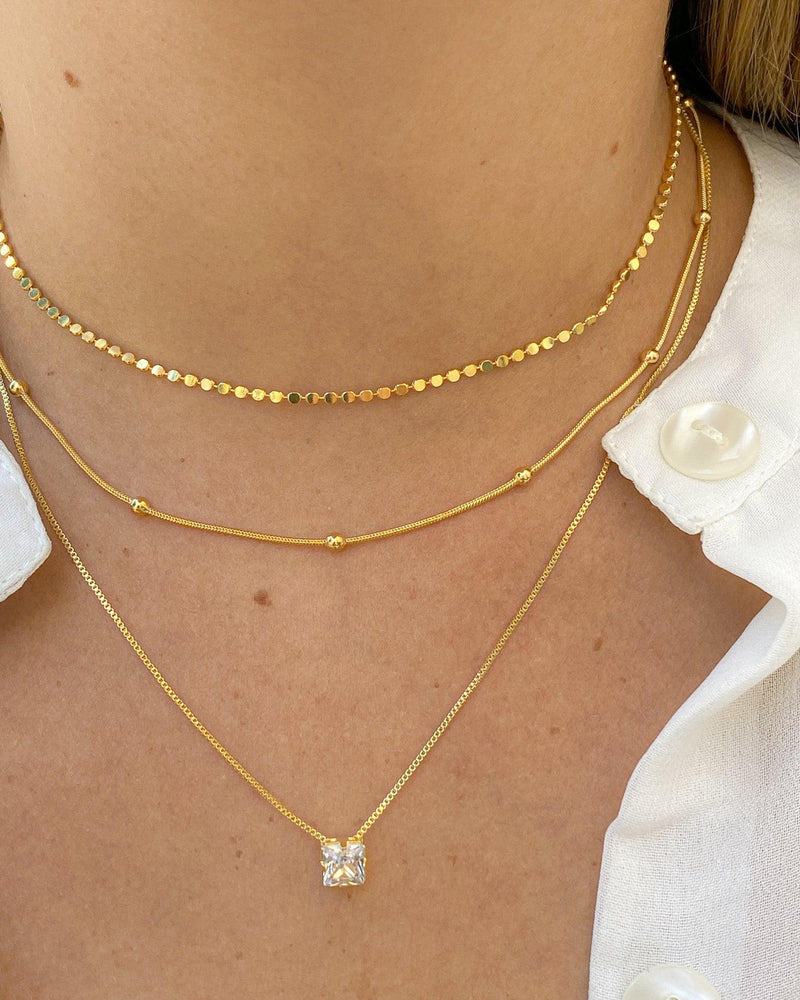 Conjunto de Colares Minimalista - Dourado - Áurea Acessórios