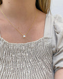 Colar Pingente Quadrado Zircônia - Dourado - Áurea Acessórios