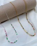 Colar Choker Riviera Colorida - Dourado - Áurea Acessórios