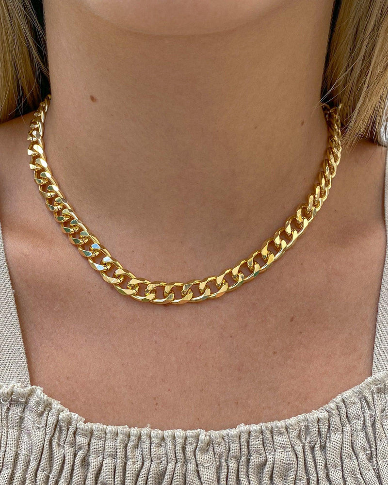 Colar Corrente de Elos Grossos - Dourado - Áurea Acessórios