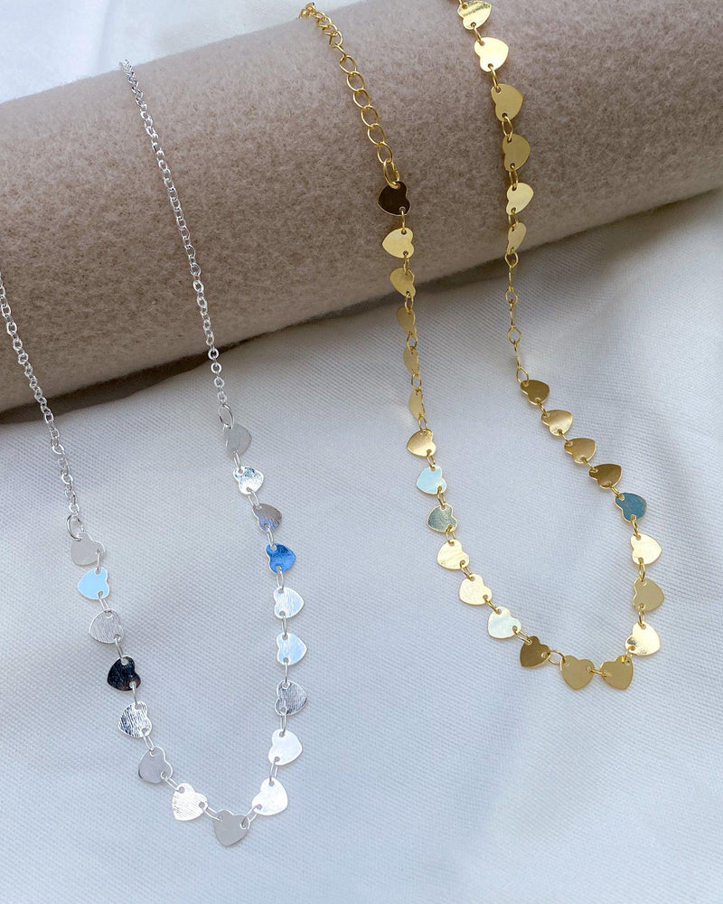 Colar Choker Coração Chapinha - Dourado - Áurea Acessórios