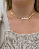 Colar Choker Coração Chapinha - Dourado - Áurea Acessórios