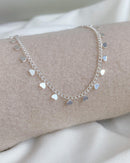 Pulseira Prata Medalha de Coraçãozinho - Áurea Acessórios