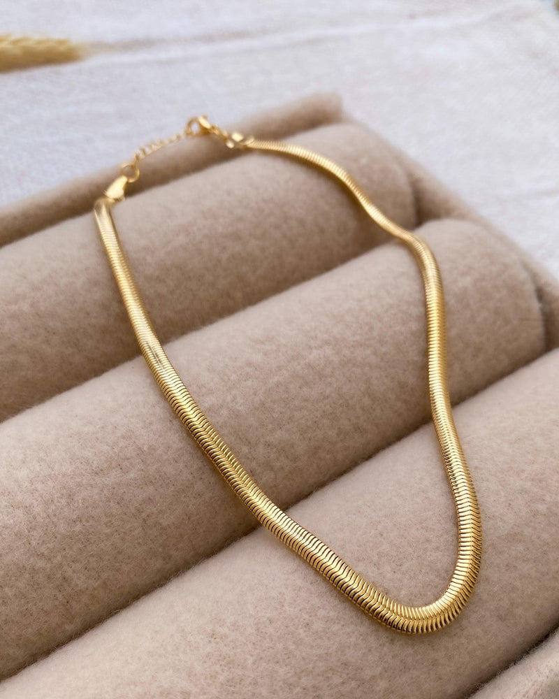 Colar Malha Snake - Dourado - Áurea Acessórios