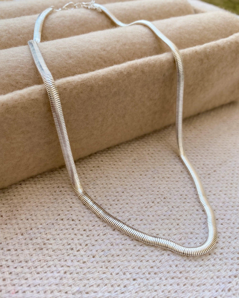 Colar Malha Snake - Prata - Áurea Acessórios